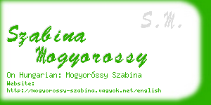 szabina mogyorossy business card