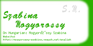 szabina mogyorossy business card